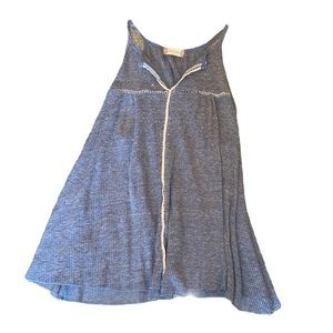 Blue Tank with Cream lining
